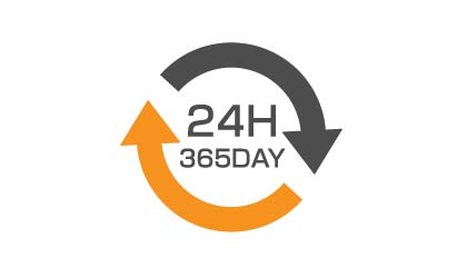 24時間365日の監視