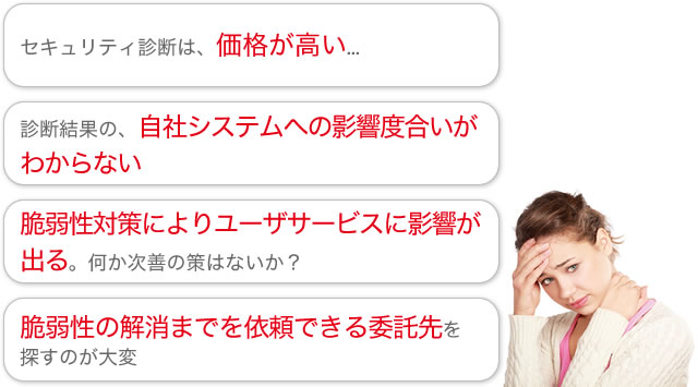 セキュリティのよくあるお悩み