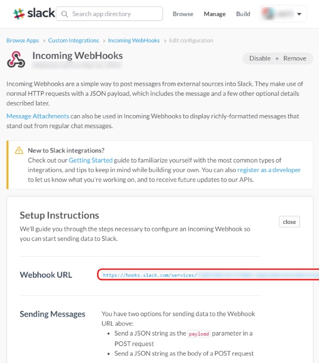 WebHookできました