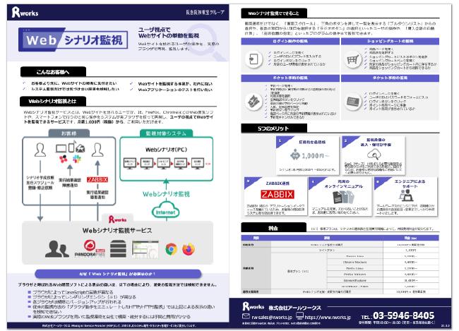 Webシナリオ監視サービスカタログ