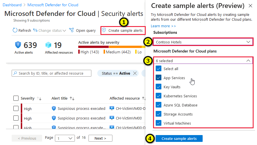 Microsoft Defender for Cloud でのアラートの検証