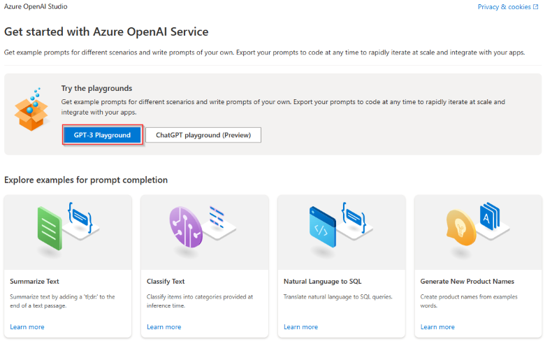 Azure OpenAI ServiceでのChatGPT利用方法