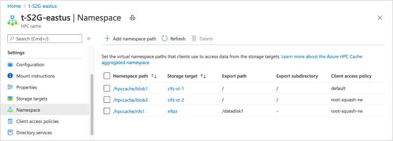 Azure HPC Cacheの作成手順